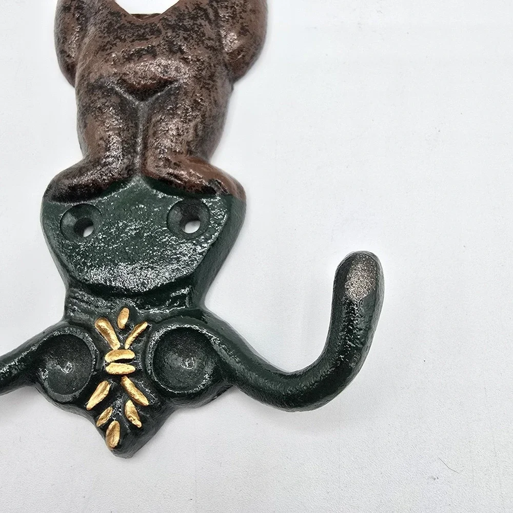 Vintage Cast Iron Teddy Bear‎ with Heart Wall Coat Hook Hanger 6